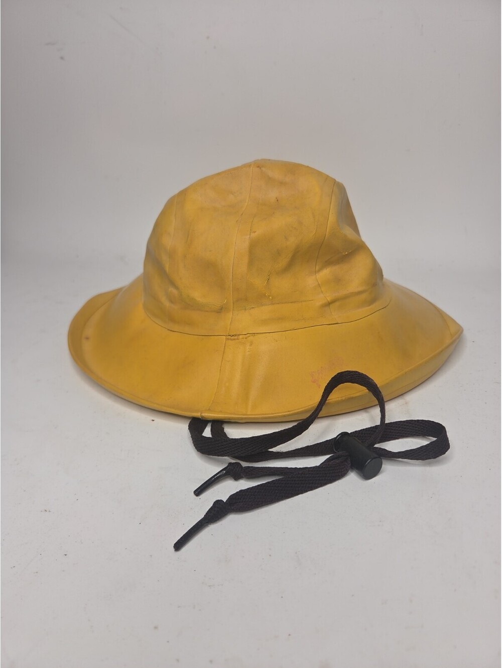 Pioneer Dry King Yellow Sou'wester Rain Hat Waterproof Rubberized Size Small